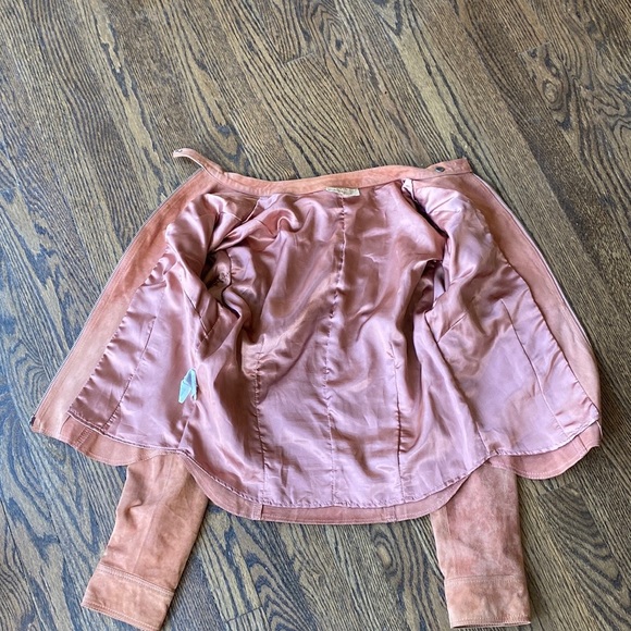 Mango MNG Rose Suede Leather Biker Jacket - Picture 6 of 13
